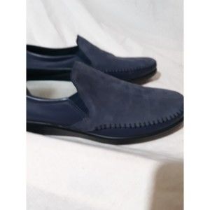Womens San Antonio Shoemakers Navy suede/lthr flats sz 9N